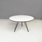 Mid-Century Scandinavian Coffee Table in White Laminate and Black Metal, 1960s 3