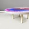 Italian Space Age Coffee Table in Plastic and Metal with Tie Dye Effect, 1970s 4