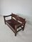 Spanish Brutalist Safari Bench in Brown Leather 10