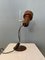 Lámpara de escritorio ajustable era espacial vintage en marrón, años 70, Imagen 6