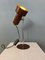 Lámpara de escritorio ajustable era espacial vintage en marrón, años 70, Imagen 5