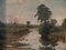 Artista escolar francés, paisaje de campo, de principios del siglo XX, óleo sobre lienzo, Imagen 1