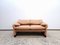 Maralunga Two-Seater Sofa in Brown Fabric by Magistretti for Cassina 1