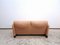 Maralunga Two-Seater Sofa in Brown Fabric by Magistretti for Cassina 10