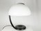 Lámpara de mesa con pantalla de metal negro y vidrio acrílico blanco de Elio Martinelli para Martinelli Luce, años 60, Imagen 1