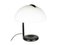 Black Metal & White Acrylic Glass Shade Table Lamp by Elio Martinelli for Martinelli Luce, 1960s 2