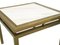 Italian White Marble & Brass Coffee Table, 1970s 4