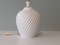 Mid-Century White Glazed and Twisted Ceramic Table Lamp 7