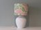 Mid-Century White Glazed and Twisted Ceramic Table Lamp 1