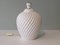 Mid-Century White Glazed and Twisted Ceramic Table Lamp 11