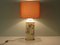 Cremefarbene Mid-Century Tischlampe aus glasierter Keramik von Louis Drimmer, 1960er 4