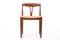 Dining Chairs in Teak and Peach, 1960s, Set of 6 6