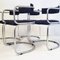 Vintage Chairs in Chrome-Plated Steel and Velvet by Renato Zevi for Roche-Bobois, 1970s, Set of 4 3