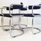 Vintage Chairs in Chrome-Plated Steel and Velvet by Renato Zevi for Roche-Bobois, 1970s, Set of 4, Image 3