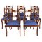 Vintage 20th Century Regency Revival Bar Back Dining Chairs, 1950s, Set of 8 1