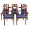 Vintage 20th Century Regency Revival Bar Back Dining Chairs, 1950s, Set of 8, Image 1