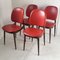 Pegase Chairs in Mahogany and Skaï from Baumann, 1960s, Set of 4 4