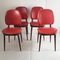 Pegase Chairs in Mahogany and Skaï from Baumann, 1960s, Set of 4 1