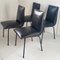 Vintage Chairs in Leatherette and Steel by Pierre Guariche for Meurop, 1960s, Set of 4, Image 4