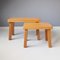 Brutalist Side Tables in Blonde Oak, 1960s, Set of 2, Image 2