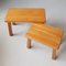 Brutalist Side Tables in Blonde Oak, 1960s, Set of 2, Image 3