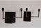 Lámparas de pared de roble y metal cromado, años 90, Imagen 2