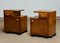 Art Deco Scandinavian Night Stands in Burl Walnut, Sweden, 1920s, Set of 2, Image 1