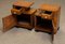 Art Deco Scandinavian Night Stands in Burl Walnut, Sweden, 1920s, Set of 2 3