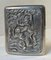 Antique Asian Export Silver Cigarette Case with Nuo Masked Warrior Gods, 1890s 1