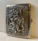 Antique Asian Export Silver Cigarette Case with Nuo Masked Warrior Gods, 1890s 2