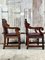 Chesterfield Armchairs in Walnut and Leather, 1950s, Set of 2, Image 10