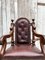Chesterfield Armchairs in Walnut and Leather, 1950s, Set of 2, Image 5