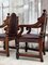 Chesterfield Armchairs in Walnut and Leather, 1950s, Set of 2, Image 13