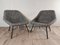 Lounge Chairs in Grey Ecological Fabric by Ton, 1950s, Set of 2 1