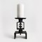 Vintage Brutalist Candlestick in Black Wrought Iron 8
