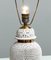 Lampe de Bureau Perforée Romantique en Céramique Émaillée Blanche, Italie, 1960s 6