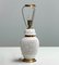 Lampe de Bureau Perforée Romantique en Céramique Émaillée Blanche, Italie, 1960s 1