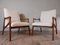 Mid-Century Armchairs in Beech and Bouclé Cream Fabric by Jiroutek for Interior Praha, Czech, 1960s, Set of 2, Image 3