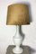 Large Vintage Milk Glass Table Lamp with Design Lampshade, 1960s 1