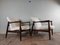 Mid-Century Armchairs in Darkened Beech and Bouclé White by Edmund Homa, Polish, 1960s, Set of 2 4