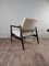 Set of Mid-Century Armchairs in Darkened Beech and Bouclé White by Edmund Homa, Polish, 1960s 8