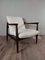 Mid-Century Armchairs in Darkened Beech and Bouclé White by Edmund Homa, Polish, 1960s, Set of 2 12