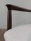 Set of Mid-Century Armchairs in Darkened Beech and Bouclé White by Edmund Homa, Polish, 1960s 15