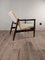 Set of Mid-Century Armchairs in Darkened Beech and Bouclé White by Edmund Homa, Polish, 1960s 10