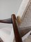 Set of Mid-Century Armchairs in Darkened Beech and Bouclé White by Edmund Homa, Polish, 1960s 16