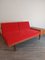 Norwegisches Mid-Century Daybed Sofa Svanette Modell aus Teakholz & Rotem Stoff von Ingmar Relling für Ekornes, 1960er 9