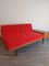 Sofá cama noruego Mid-Century modelo Svanette de madera de teca y tela roja de Ingmar Relling para Ekornes, años 60, Imagen 9