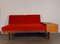 Mid-Century Norwegian Daybed Sofa Svanette Model in Teakwood & Red Fabric by Ingmar Relling for Ekornes, 1960s 1