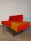 Sofá cama noruego Mid-Century modelo Svanette de madera de teca y tela roja de Ingmar Relling para Ekornes, años 60, Imagen 3
