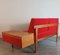 Sofá cama noruego Mid-Century modelo Svanette de madera de teca y tela roja de Ingmar Relling para Ekornes, años 60, Imagen 8
